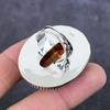 Кольцо из серебра 925 пробы с драгоценным камнем аммолит ручной работы, размер 8 Z1e68