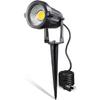 LED Landscape Lights,5W 120V AC Outdoor Pathway Garden Yard Spotlight,IP65 Waterproof Garden Flood Light,Outdoor Spotlight with Stake,UL Cord 5-ft