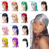 Имитация шелковистого Durag с длинным хвостом, пиратская шляпа, повязка на голову, тюрбан для детей, детская лента, эластичная шапка Baotou, ленты для волос, аксессуары
