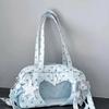 Sweet Lolita Handbag DIY Badge Display Transparent Shoulder Bag Star Print Ita Bag  Anime Culture
