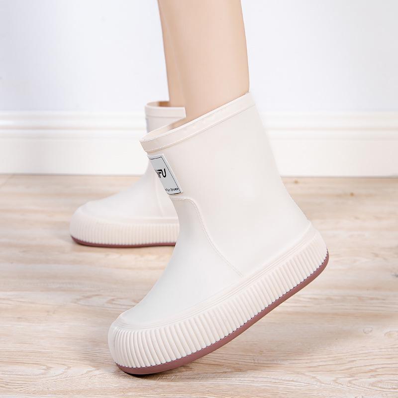 Модные женские водонепроницаемые резиновые сапоги 2024 года — нескользящие, удобные и прочные для кемпинга