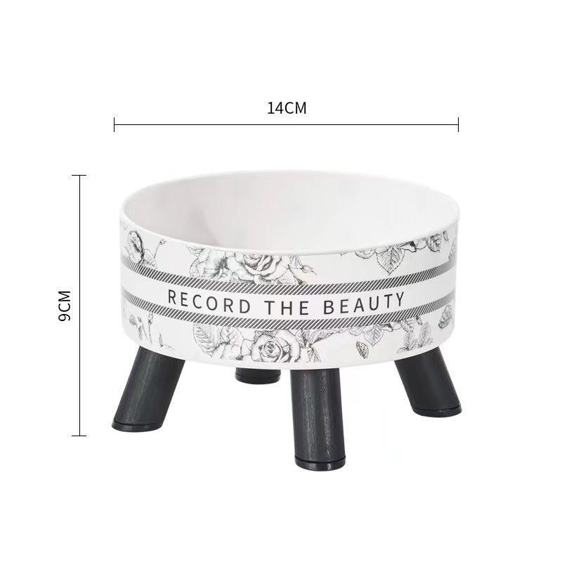 Миска из нержавеющей стали на высокой ножке против проливания для кошек и собак с защитой шеи