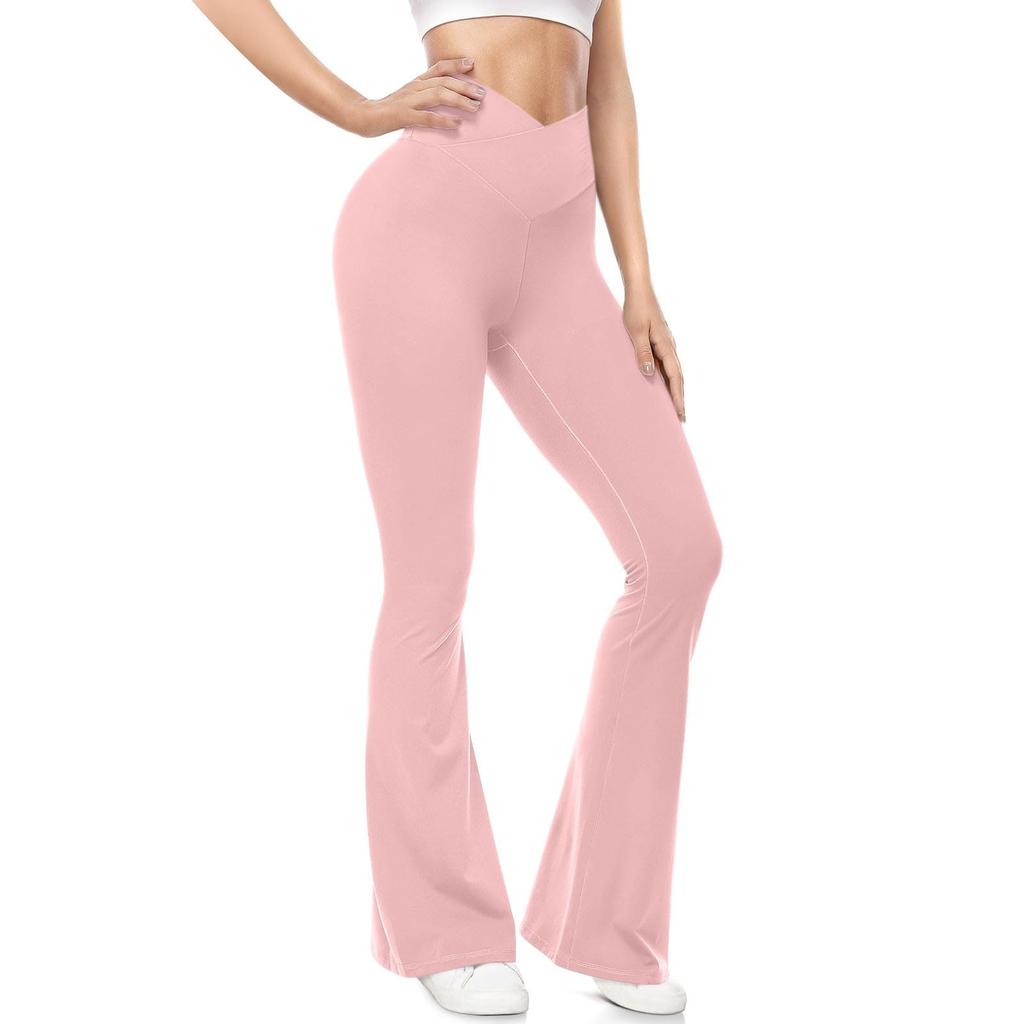 Flared Leggings For Women Strech Bootcut Yoga Pants High Wasit Elastic Workout Pants Wide Leg Dress Pants