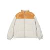 Stand Collar Drop Shoulder Loose Warm Down Jacket Unisex Outerwear Off-White A2AB5-CY2