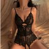 Sexy Dress Female Sleepwear Women Lace See Through Erotic Lingerie Open Bra Crotchless Costume Exotic Night Dress Women Pajamas