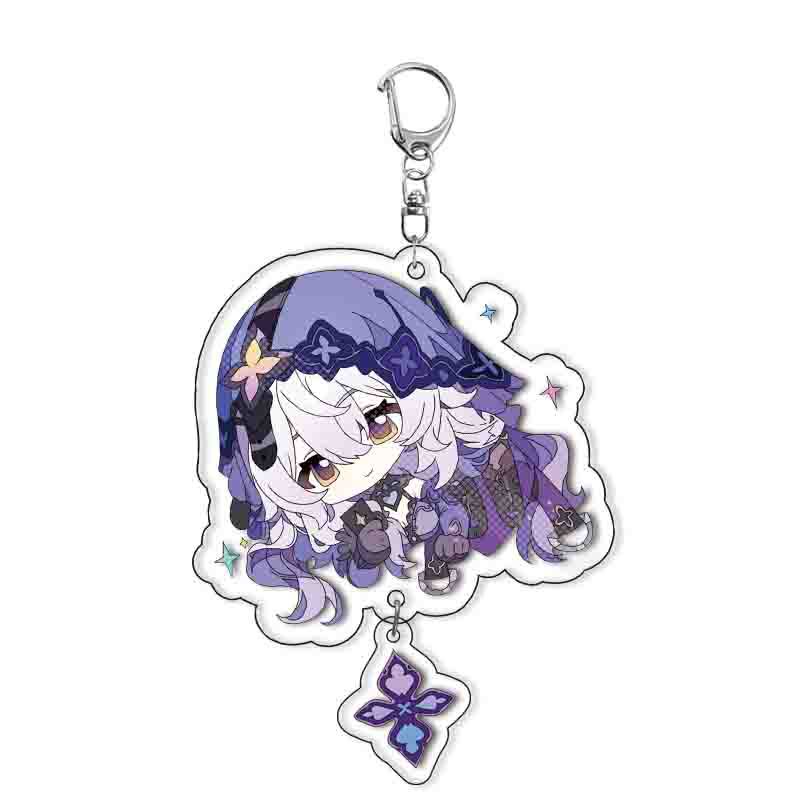 Honkai Star Rail Sunday Acheron Black Swan Sparkle Robin Misha Cosplay Keychain Acrylic Pendant Keyring