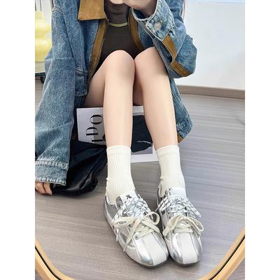 Балетный стиль, внутренняя высота увеличивается, немецкие тренировочные туфли, женские, 2025 новинка, ретро цветовая гамма, универсальные, удобные, спортивные и для отдыха, Форрест Гамп