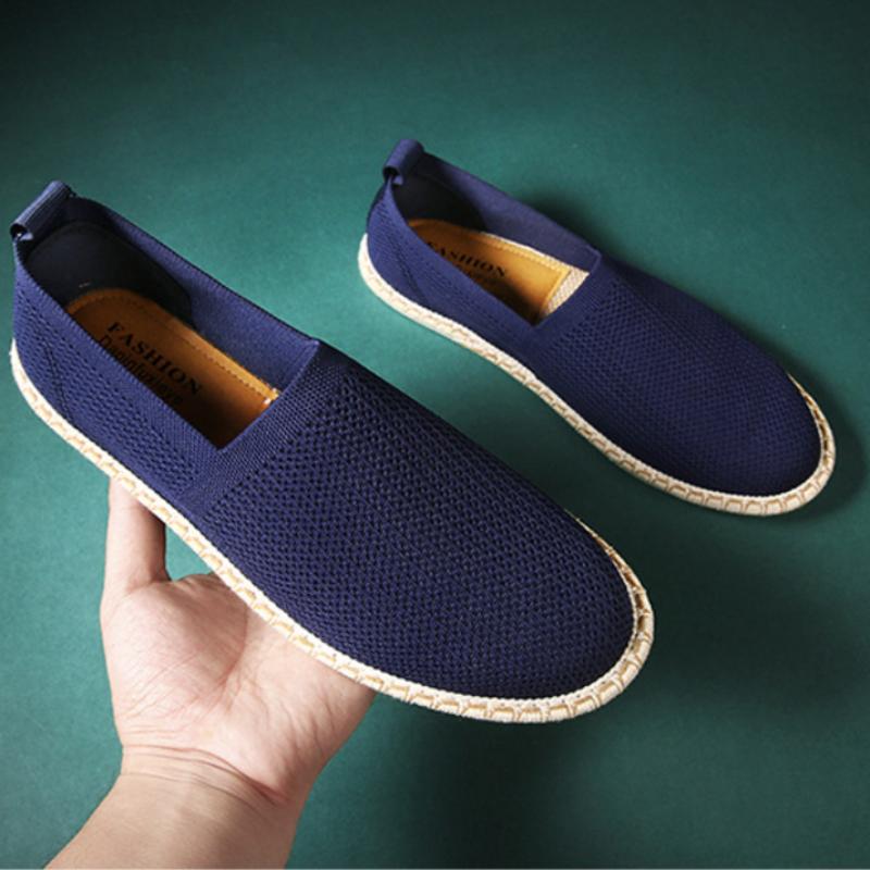 Модные летние дышащие сетчатые туфли для мужчин, качественная мужская повседневная обувь, удобные износостойкие мужские туфли без застежек Zapatos Para Hombres