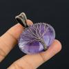 Tree Of Life Amethyst Gemstone Copper Wire Wrap Handmade Pendant Jewelry For Gift