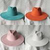 New Color Malachite Green Suede Top Hat Big Edge 9.5Cm Peach Heart Top Jazz Hat Simple And Fashionable