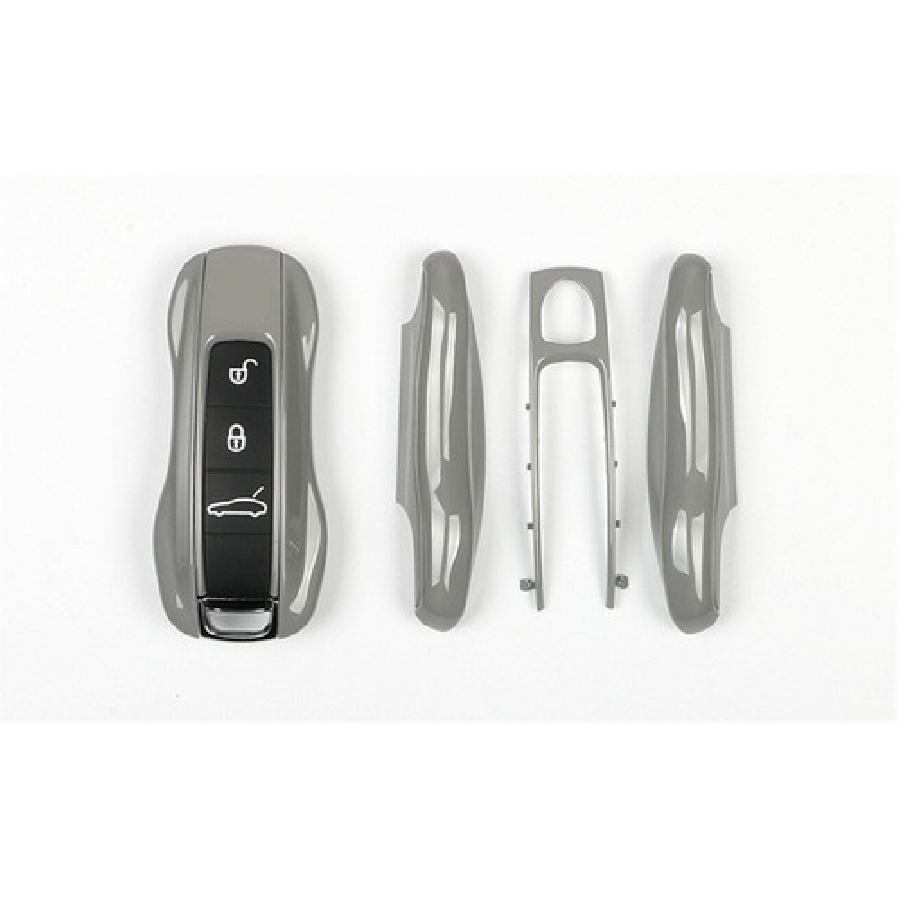 Luxury Gray Green Car Remote Key Case Replace Trim For Porsche Macan Cayenne 911
