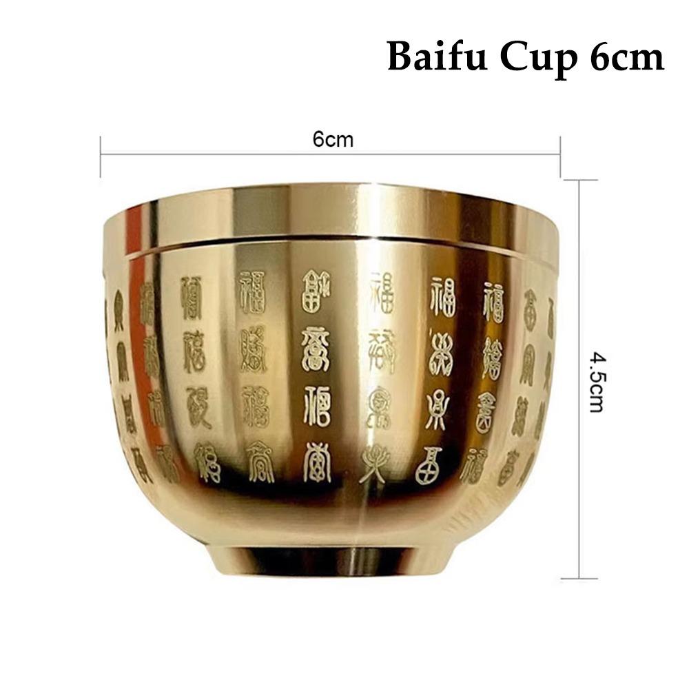 1Pcs 4.5-7cm Pure Brass Cornucopia Wealth Attracting Baifu Jar Cup  Home Decoration Accessories