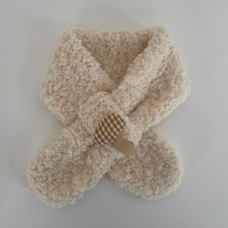 Корейский мультяшный гриб Детский шарф: Унисекс, Утолщенный перекрестный шарф-воротник