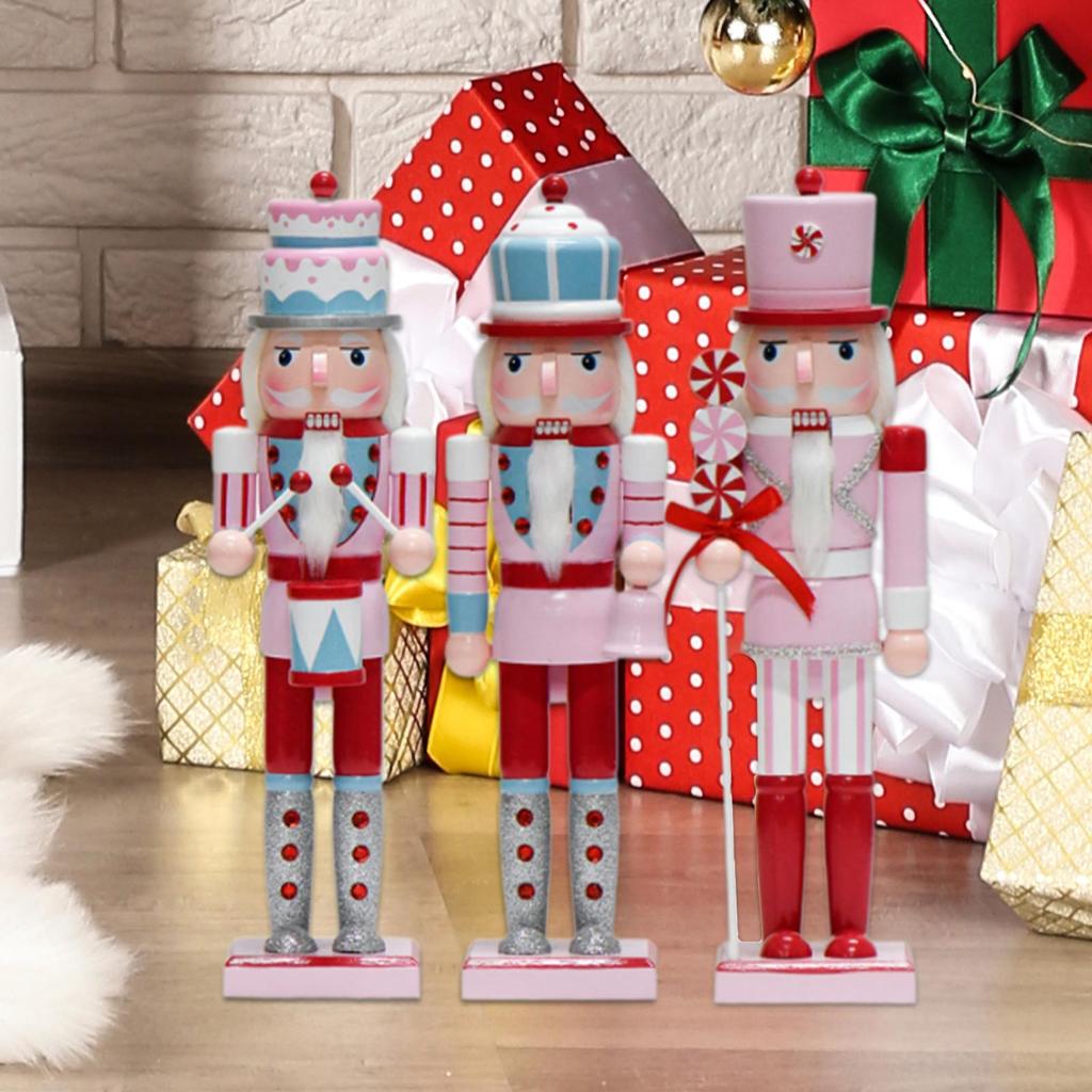 Рождественский Щелкунчик Солдат Высота 15 дюймов Традиционная фигурка Щелкунчика для Сада Спальни Камина Сувениры для вечеринки Праздник