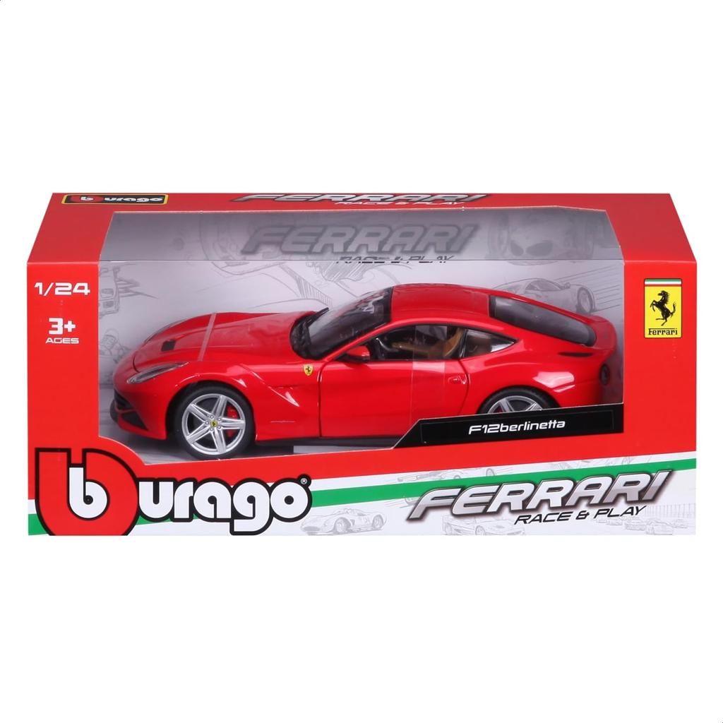Bburago Scale Ferrari F12 Berlinetta Red Diecast Model Finished 1/24 / Car, Product, 18-26021