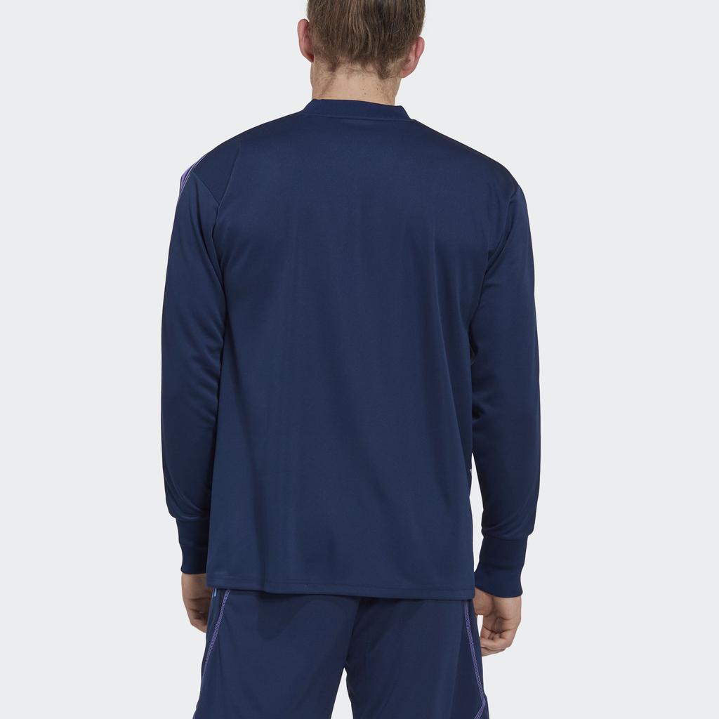 Adidas Футболка мужская с круглым вырезом и длинным рукавом с логотипом сборной Аргентины, синяя HF3957
