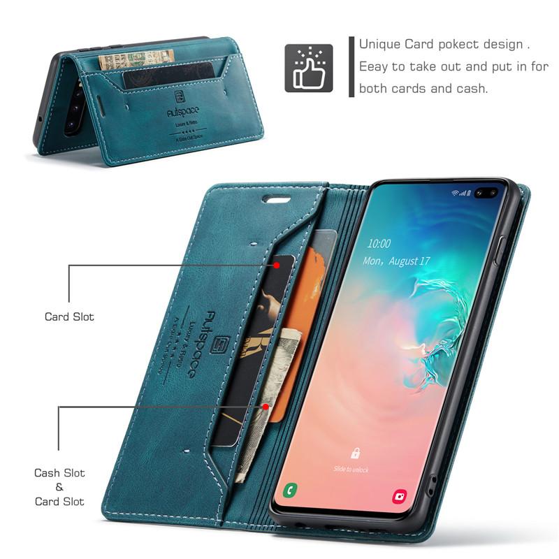 Для Samsung Galaxy S10 Plus Чехол Кошелек Магнитный Картхолдер Флип-чехол Для Galaxy S10 Plus Чехол Роскошный Кожаный Чехол для Телефона Подставка