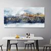 Абстрактные настенные картины с изображением гор в синих тонах для декора гостиной