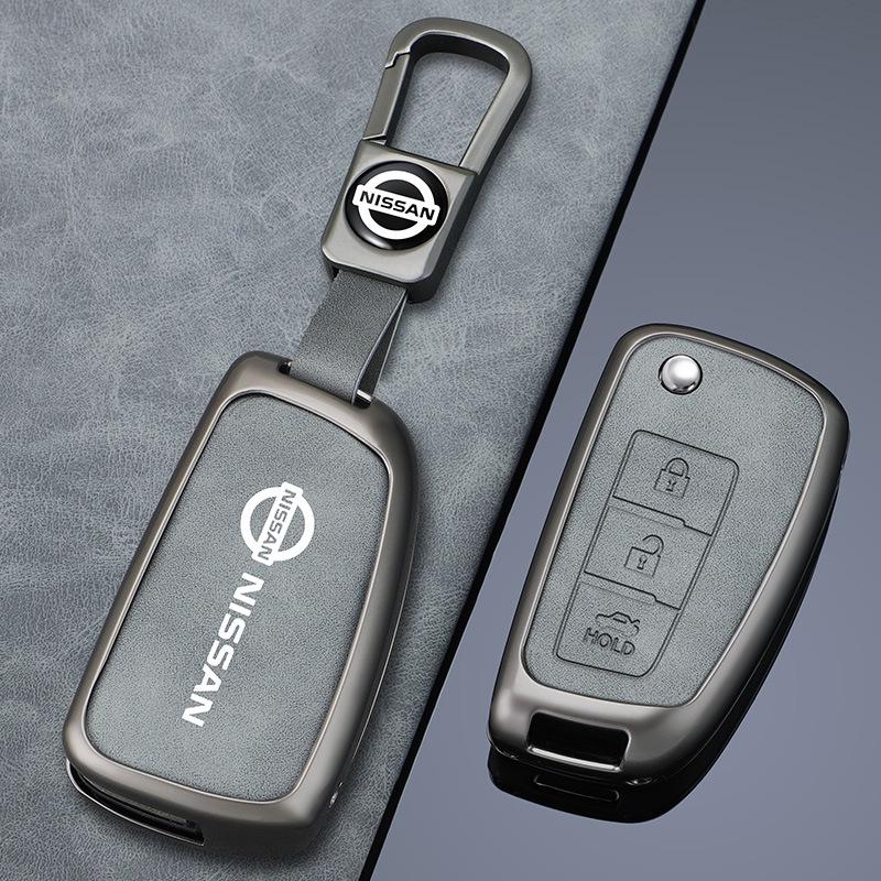Чехол для ключей Nissan для Sylphy, Qashqai, X-Trail, Tiida, Kicks, Bluebird 2022 – Складная оболочка с пряжкой
