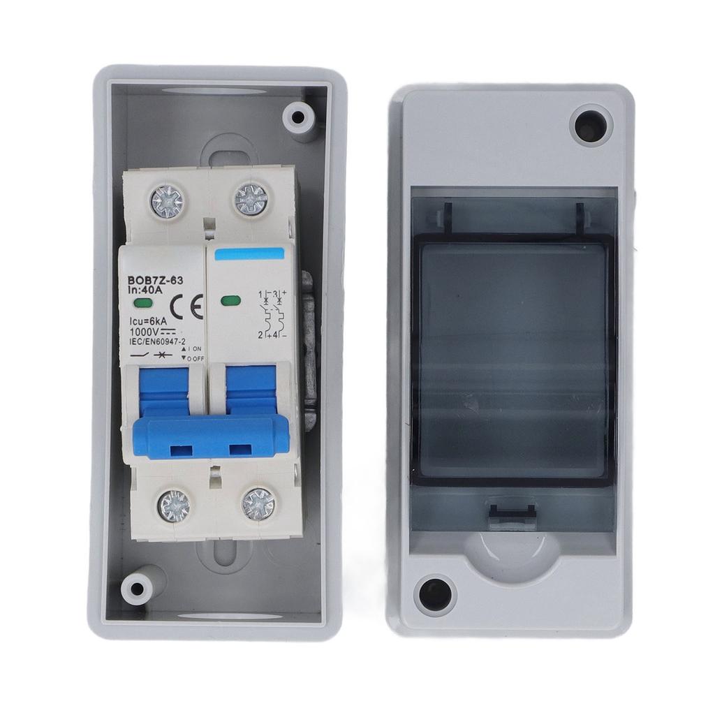 DC Disconnect Switch 40A Protective Transparent Cover Miniature Circuit Breaker with IP65 Distributi