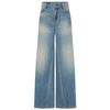 MO&Co. Vintage Washed Ink Splash Wide Leg Denim Jeans