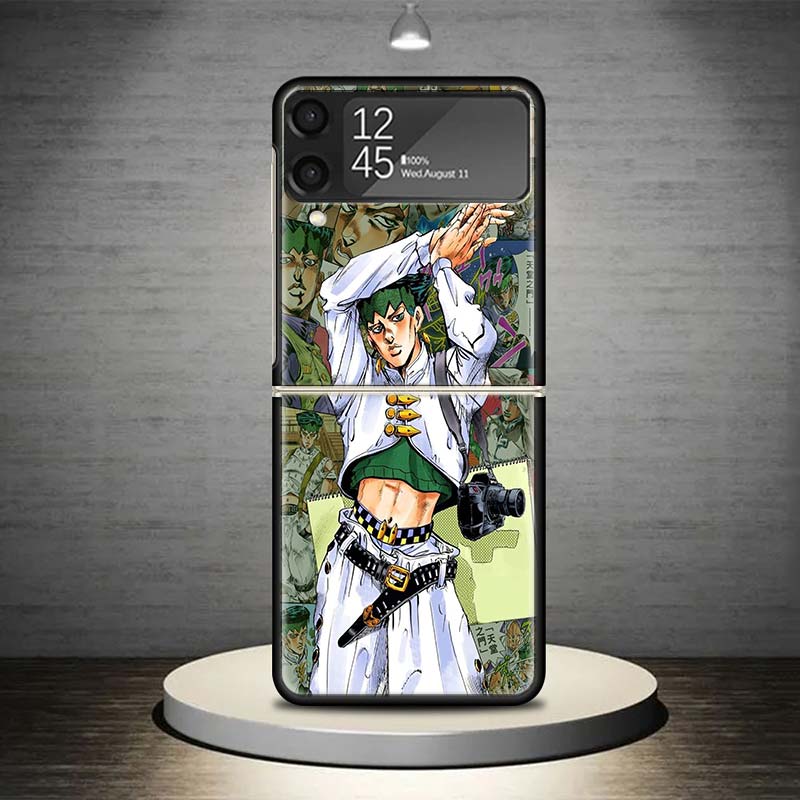 Чехол для телефона JoJo Adventure Рохан Кисибэ для Samsung Galaxy Z Flip 7 6 5 4 3 5G Ударопрочный чехол Z Flip7 Flip6 ZFlip5 Flip3 Flip4