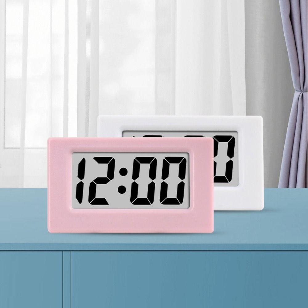 Cute LED Digital Clock Simple Desk Electronic Clock Multi-purpose Mini Triangle Clock  Student