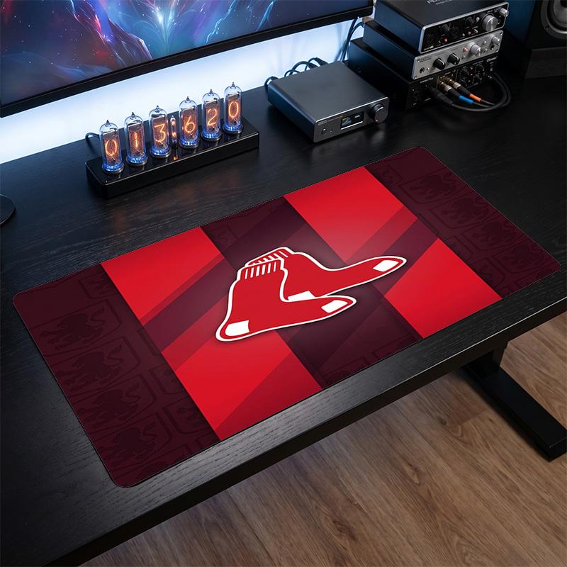Boston Red Sox Pattern Mousepad Anti?Slip Rubber Desk Pad For Gaming Working Desktop Decoration