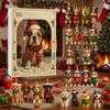 Dog Advent 24 Days 2D Acrylic Dog Charm Countdown Calendar Christmas Animal Pendant for Kids Boys Girls Party Window Balcony