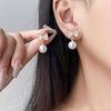 Elegant Women's Pearl Bowknot Earrings - Light Luxury, Niche Design