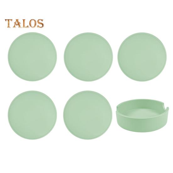 5 шт. силиконовых подставок с держателем, нескользящий коврик под чашку для напитков, утолщенные впитывающие коврики для горячих или холодных напитков, защита мебели, термостойкие