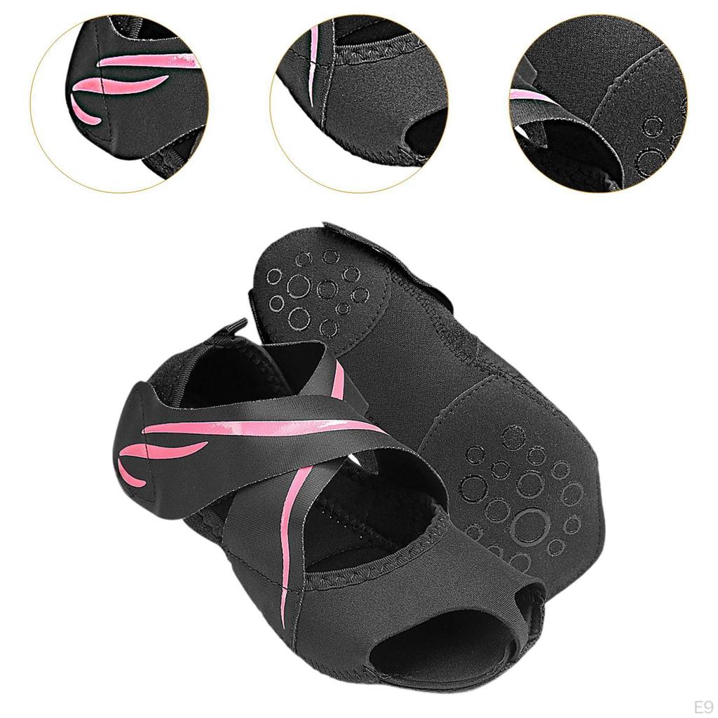 Носки для женщин Grip Cross Tie дышащие противоскользящие без носка спортивные фитнес, тренировки,