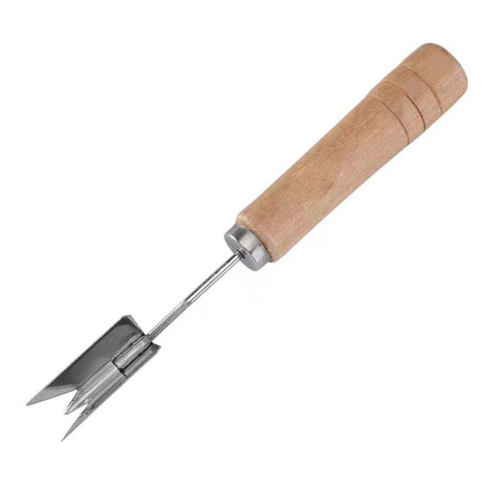 Wooden Handle Pineapple Seed Remover Portable Eye-digging Clip Creative Pineapple Peeler Home