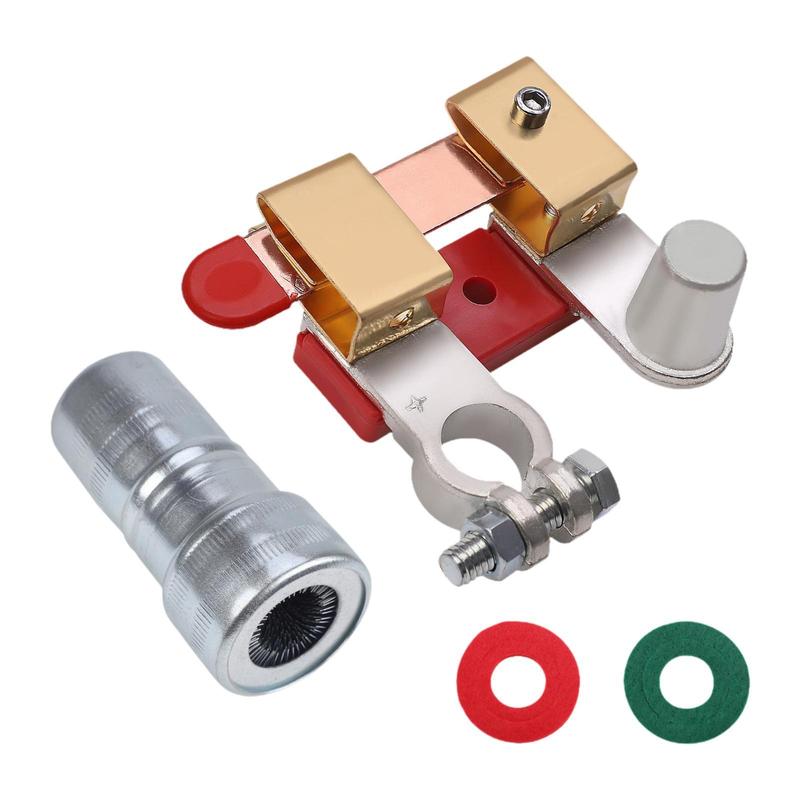Power Disconnect Switch Heavy Duty Brass Plastic Battery Isolator Cut Off Device Automotive Marine for Vehicle Protection