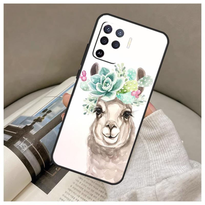Lama Llama Alpaca Case For Oppo A80 A60 A40 A5 Pro A15 A16 A17 A57 A77 A94 A74 A54 A76 A96 A18 A38 A58 A78 A98