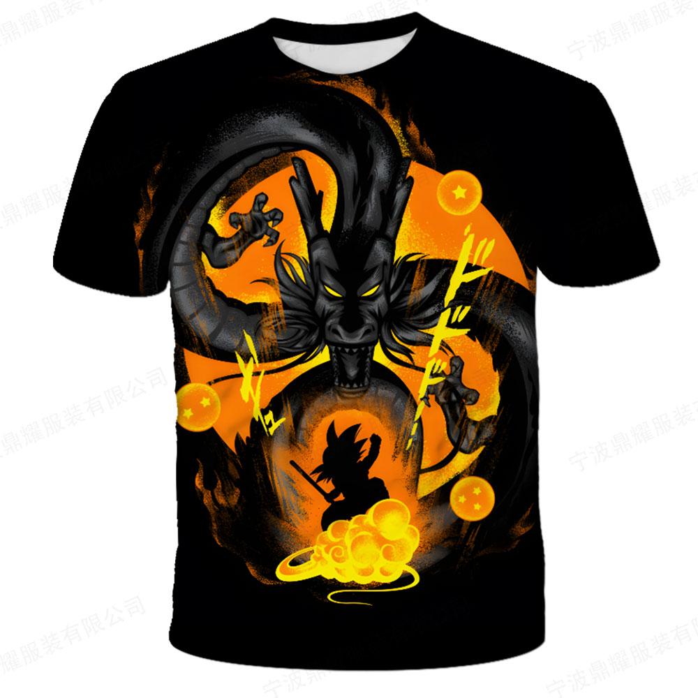 Fashion Dragon Ball 3d T-Shirt Summer Short Sleeve O-Neck Goku Vegeta Kids Casual TShirt Boy Children's Adults Tops Clothing