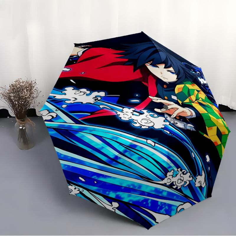 1pc Tomioka Giyuu1 Umbrella, Sun Protection, And UV Shielding. It Has Eight Sturdy Ribs for Outdoor Use And Perfect As a Holiday Gift