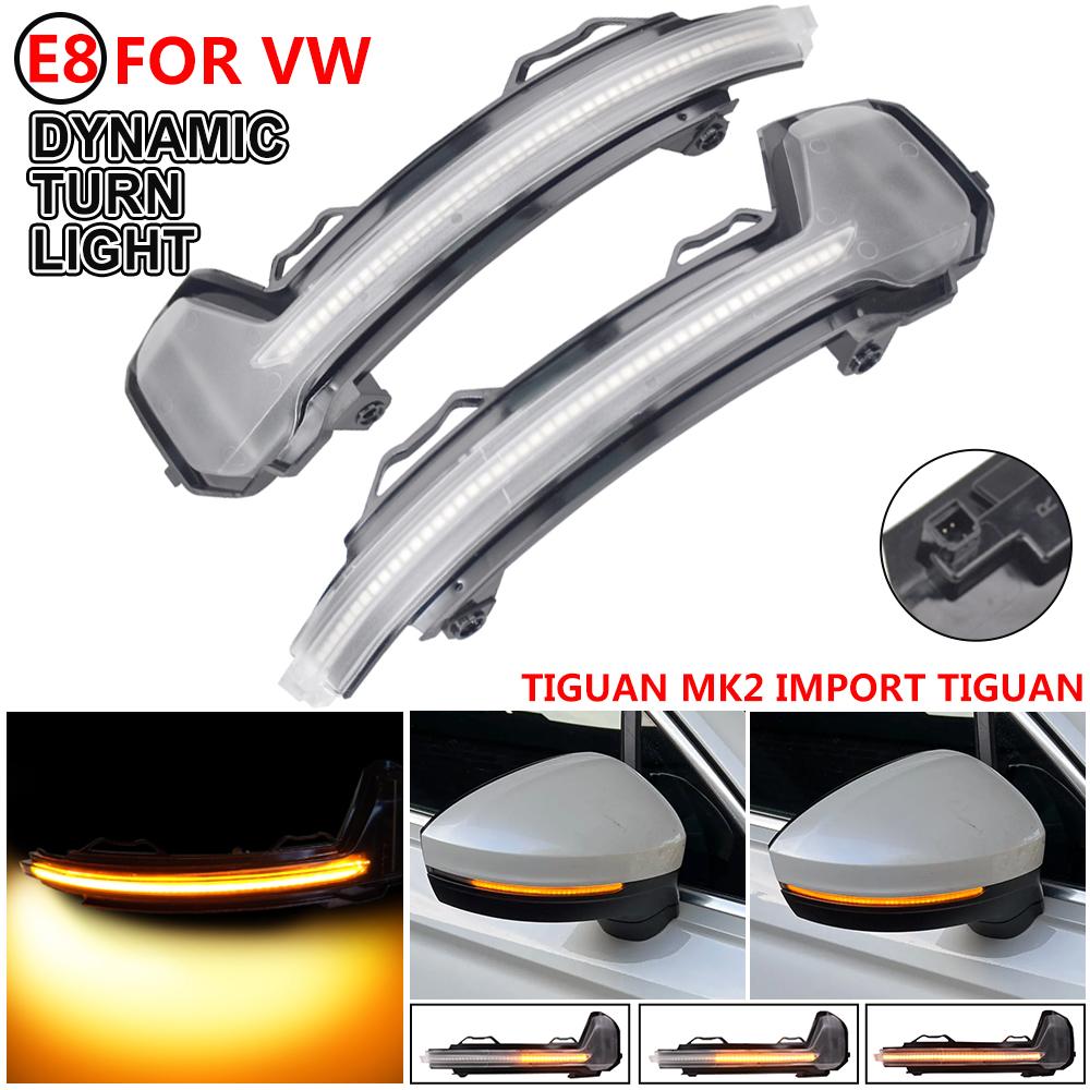 For Volkswagen Tiguan MK2 II R 5N MK3 Dynamic Turn Signal LED Side Wing Rearview Mirror Indicator Blinker Sequential Light