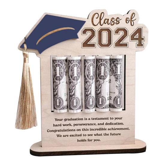 Органайзер для денег на выпускной, держатель для денег, украшение для рабочего стола, стабильный, с гладкими краями, без заусенцев, деревянный орнамент, аксессуары для вечеринок