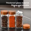 1 Set Spice Jar with Labels Transparent Seasoning Bottle Easy To Use Condiment Container for Home Kitchen
