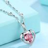 BELLA BOX Кулон в форме сердца с синим кристаллом, вечное ожерелье, ювелирные аксессуары для женщин, очаровательные свадебные и помолвочные ювелирные украшения