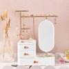 Cosmetics Storage Box High-grade Exquisite Mirror Multifunctional Desktop Lipstick Dresser Skin Care Jewelry Rack