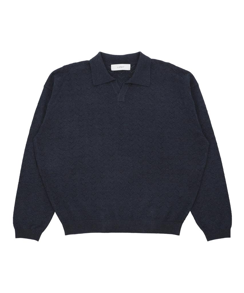 W STANDARD Open Collar Pullover [3 Colors]