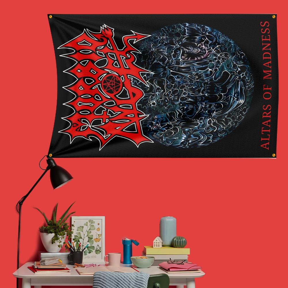 Флаг Рок-музыки в стиле Morbid Angel 3x5 футов 90x150 см Полиэстер Декоративный Баннер Гобелен Для Спальни Музыкальных Фанатов Декор Стен