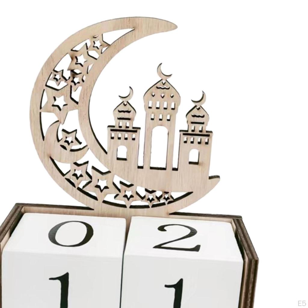 Ид Адвент календарь Мубарак украшения Рамадан подарок художественные поделки деревянный знак орнамент для