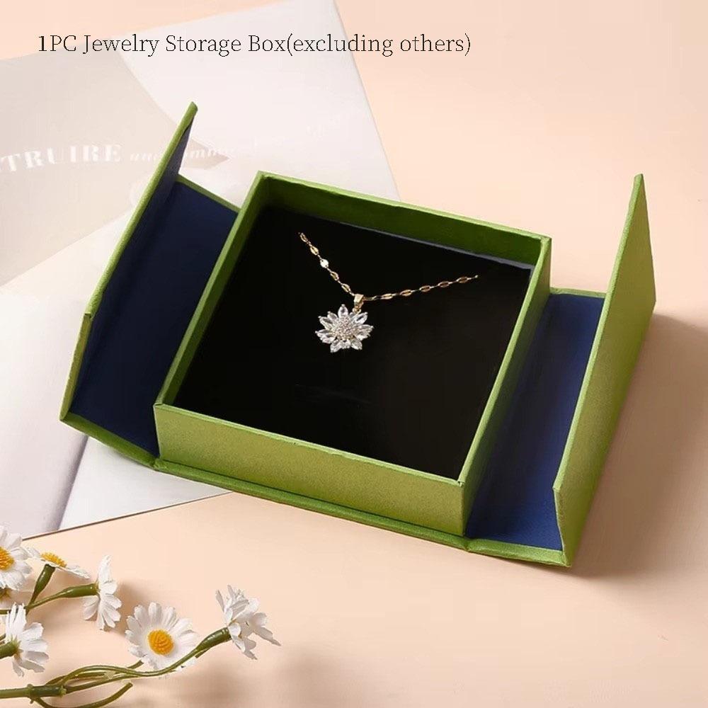 Dual-opening Jewelry Packaging Box Kraft Paper Flip Cover Paper Jewelry Box Gift