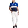 Polo Ralph Lauren Color Block Slim Fit Рубашка поло с коротким рукавом Мужская рубашка поло Синий MNPOKNI1N821204-400