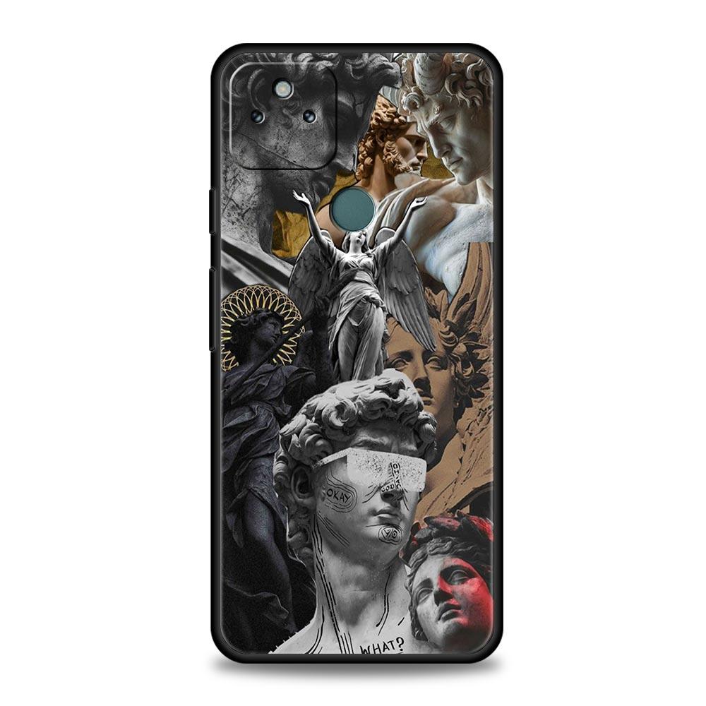 Fashion Ancient Greek Statues Phone Case Cover for Google Pixel 10 9 8 7 6 9A 8A 7A 6A Pro Shockproof Soft TPU 10 Pro XL Shell