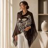 Old Money Style Sunscreen Cover-up Leopard Draped Cardigan Elegant Vintage Shawl Wrap  Women