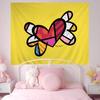 KKeiths HHaring Anime Tapestry Hippie Flower Wall Carpets Dorm Decor Cheap Hippie Wall Hanging
